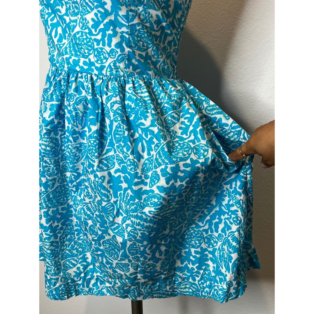 Lilly Pulitzer Blue Tube Strapless Mini Dress Sz M - Picture 9 of 14